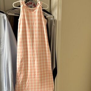 Angel Dear pink checkered sleep sack